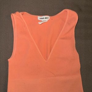 Orange crop top